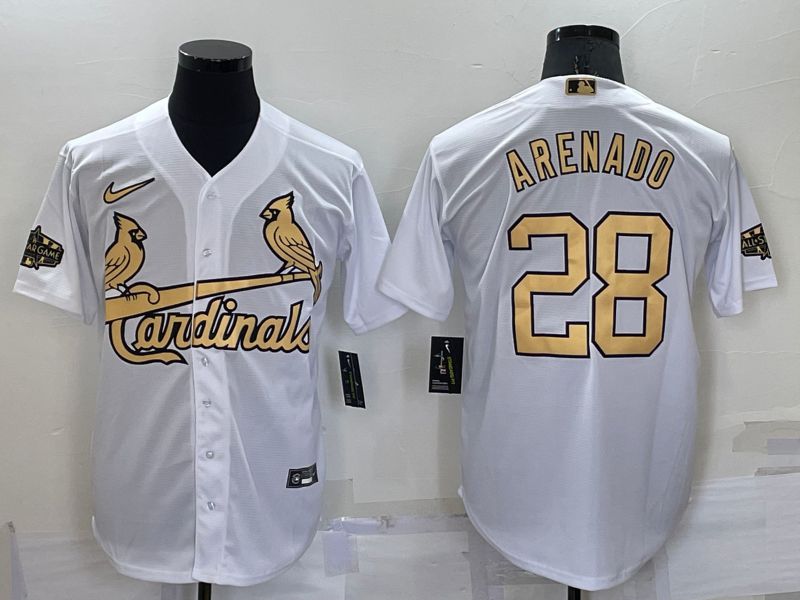 Men St.Louis Cardinals 28 Arenado White 2022 All Star Nike MLB Jersey